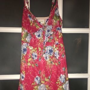 Abercrombie Red Floral Mini Dress